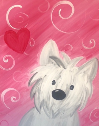 A And They Call It Puppy Love paint nite project by Yaymaker