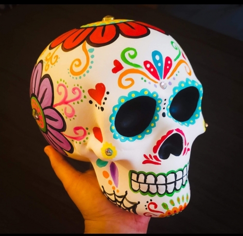 A Ceramics Painting  Calavera Sugar Skull ceramic painting project by Yaymaker
