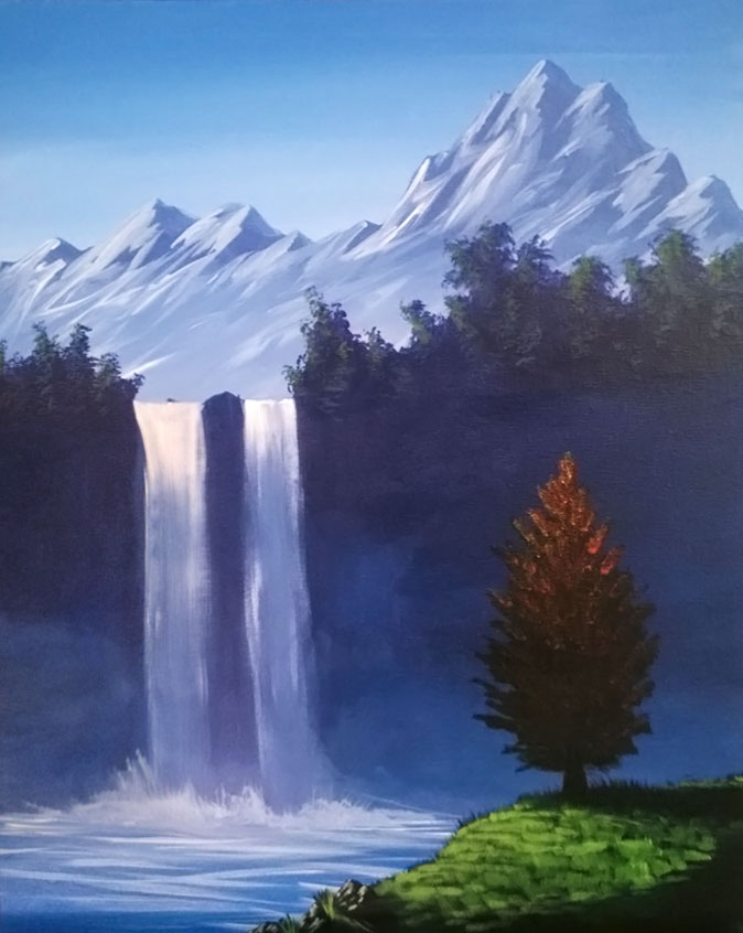 A Mountain Falls paint nite project by Yaymaker