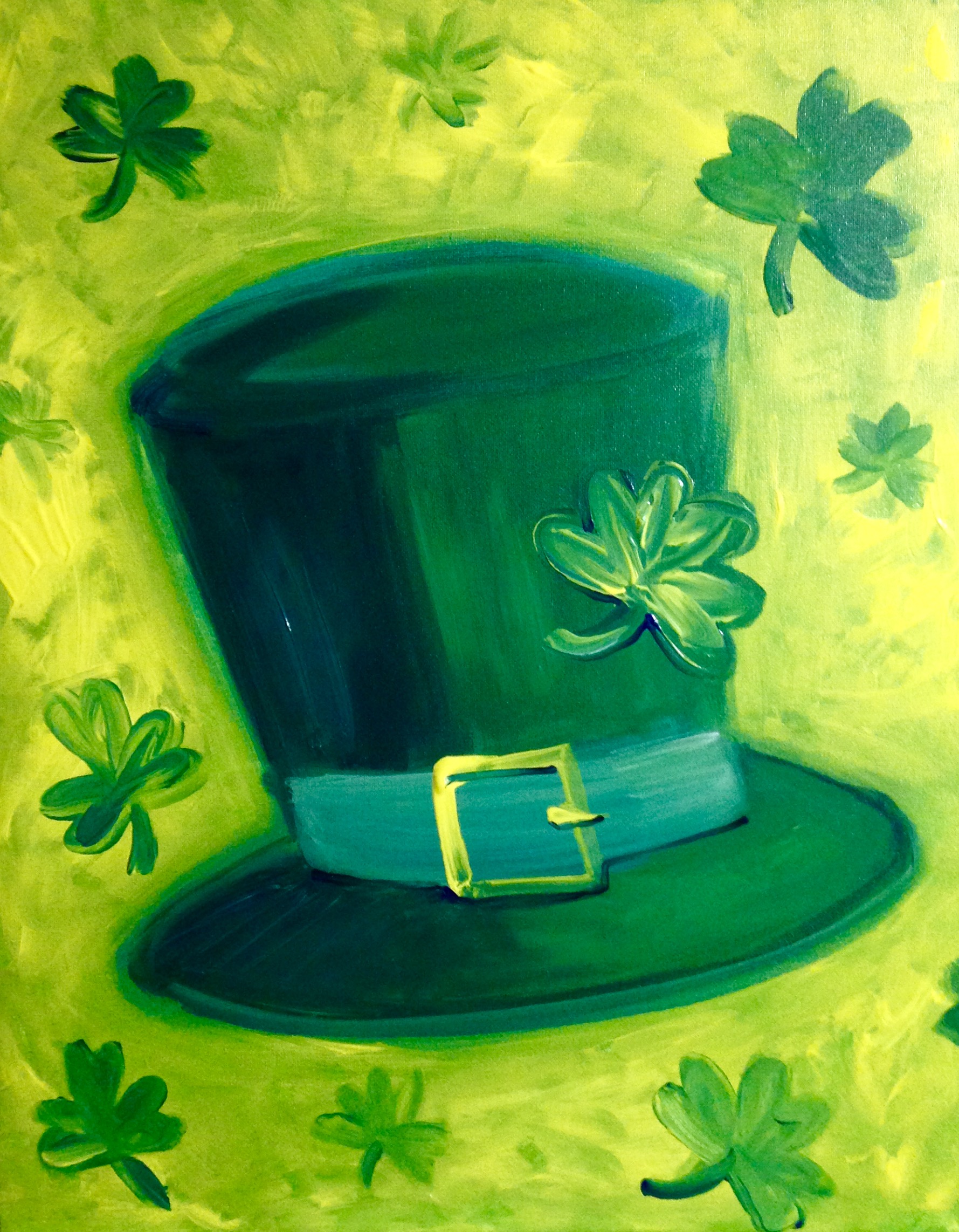 A Leprechaun Hat paint nite project by Yaymaker
