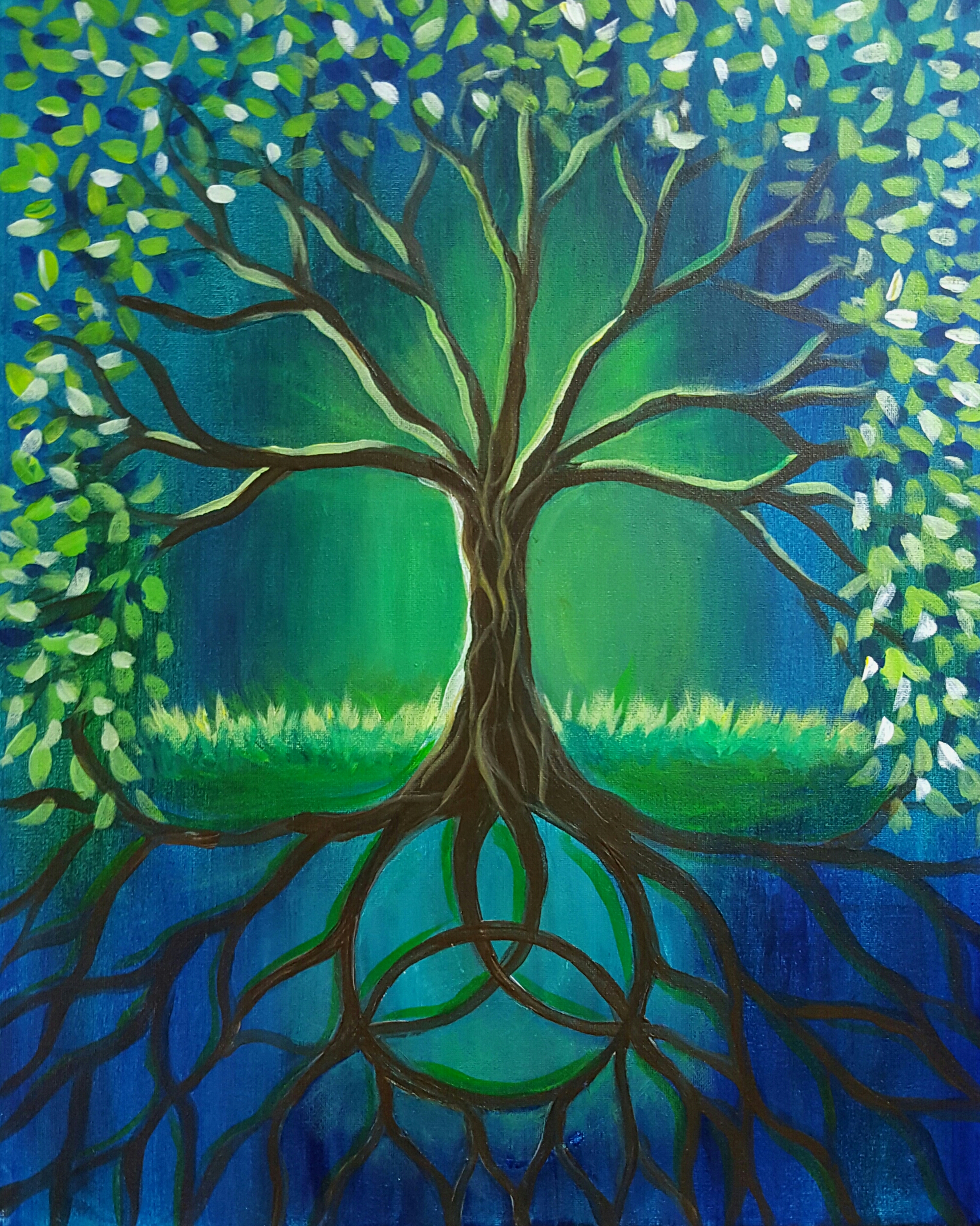 A Celtic Trinity Tree paint nite project by Yaymaker