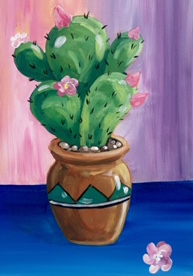A Terra Cotta Cactus II paint nite project by Yaymaker