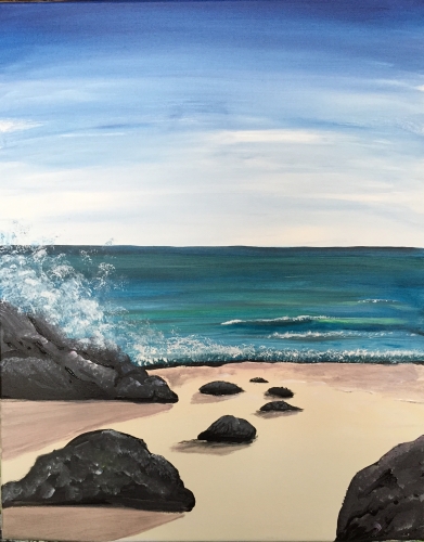 A The Ocean ROCKS paint nite project by Yaymaker