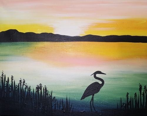 A The Life of a Crane paint nite project by Yaymaker