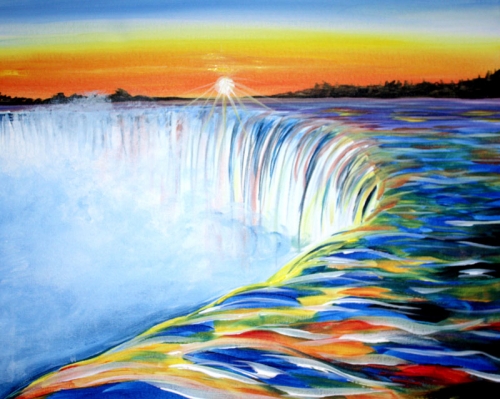 A Niagara Sunrise paint nite project by Yaymaker