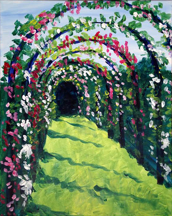 A Elizabeth Park Rose Garden paint nite project by Yaymaker
