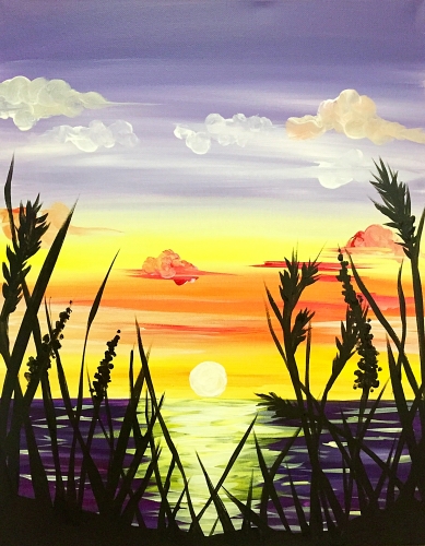 A Beach Sunset II paint nite project by Yaymaker