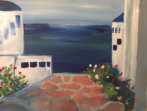 A Greek Dreams paint nite project by Yaymaker
