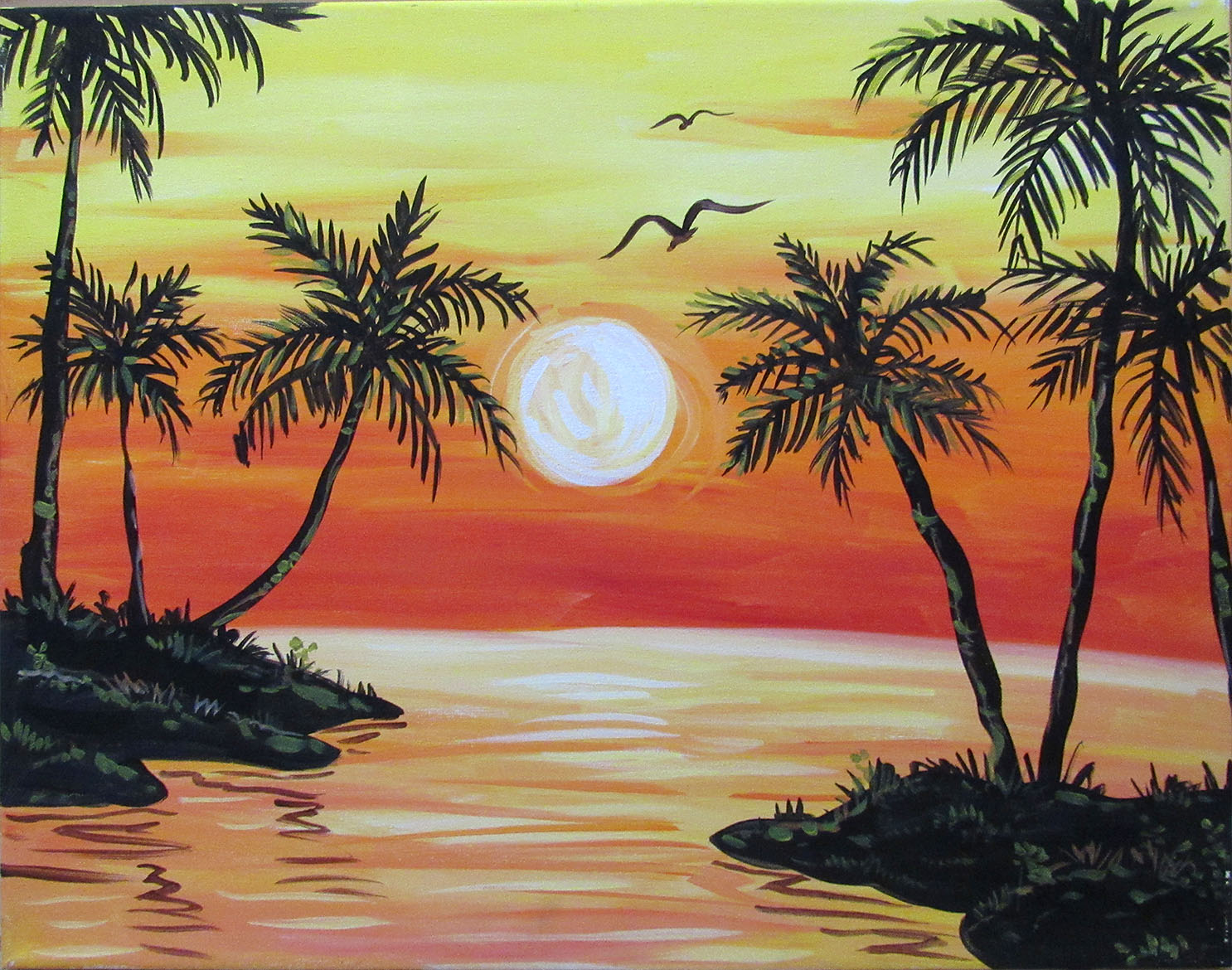 A Sultry Sunset paint nite project by Yaymaker