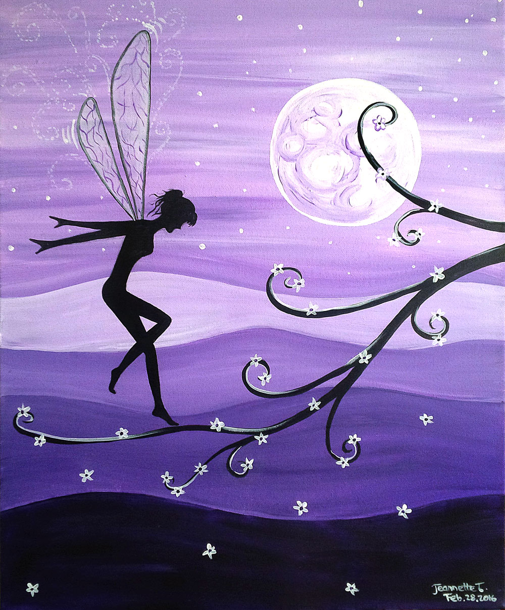 A Purple Fairy Land paint nite project by Yaymaker