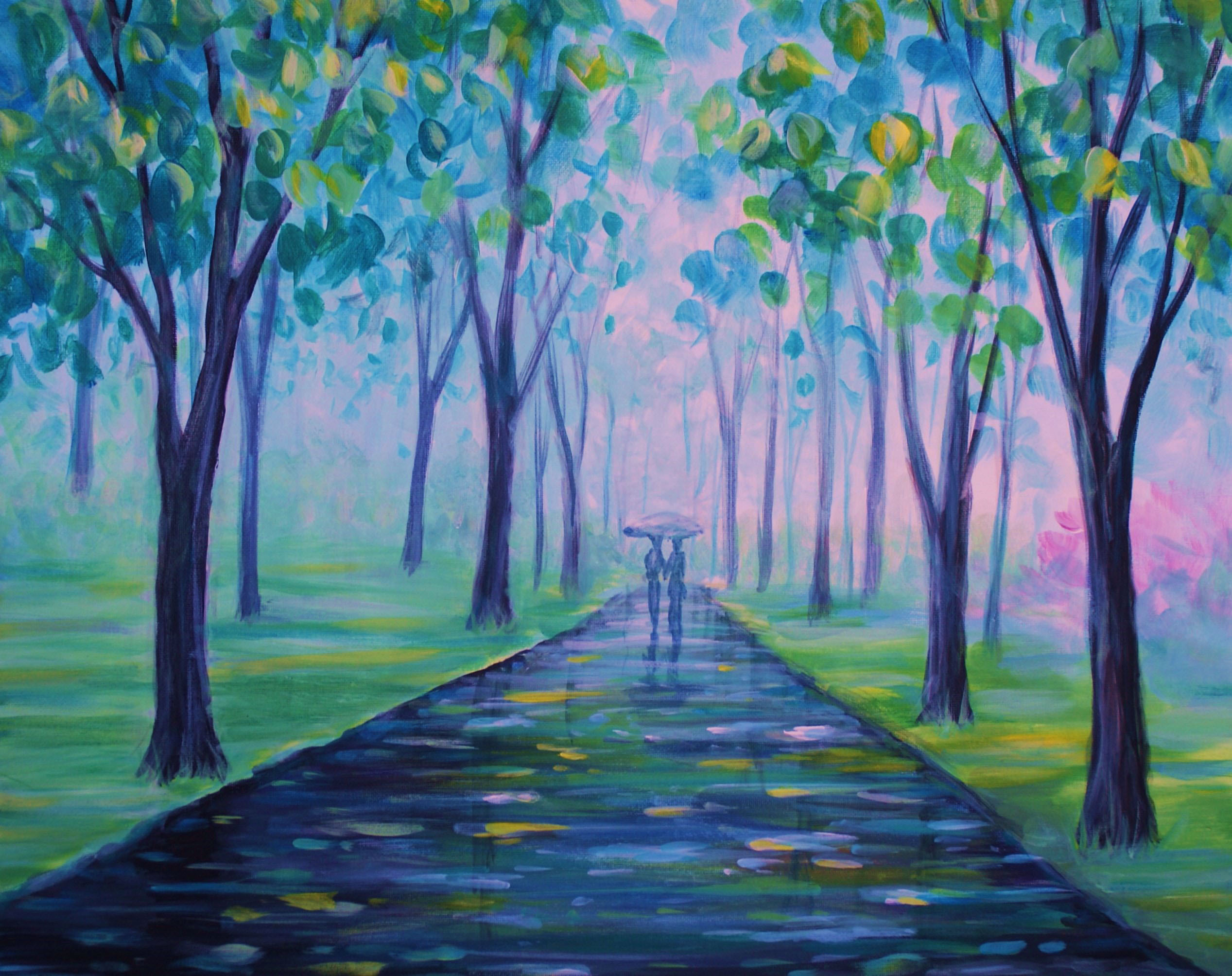 A April Stroll paint nite project by Yaymaker