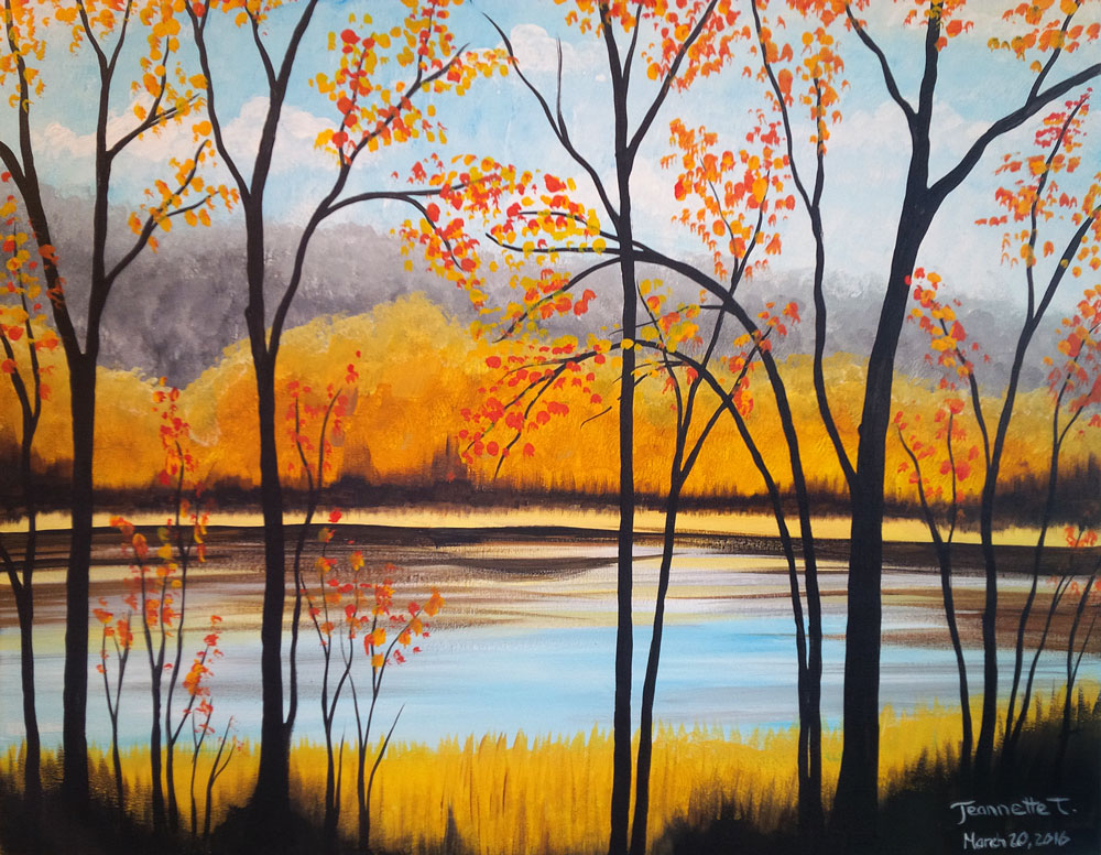 A Lakefront Serenity paint nite project by Yaymaker