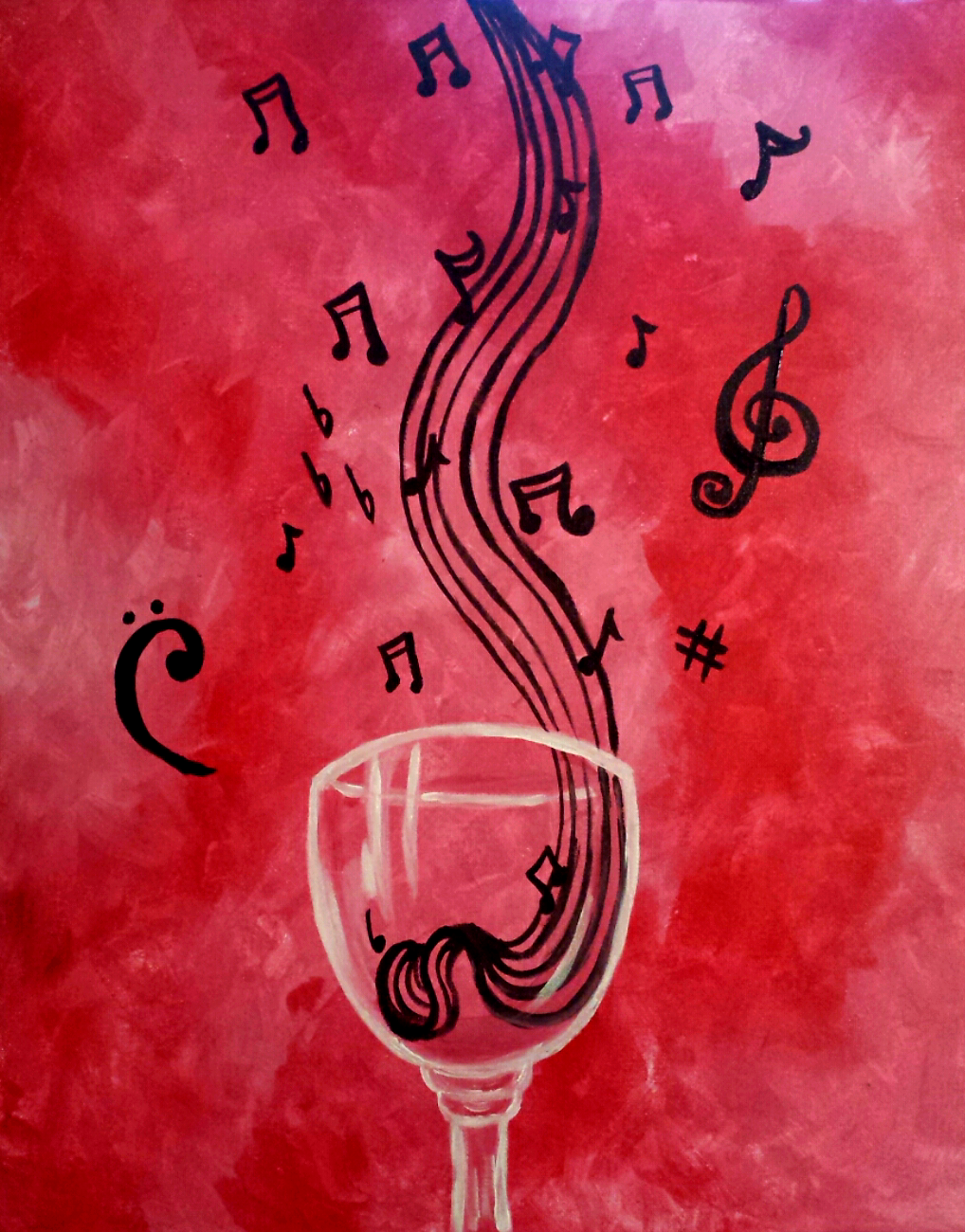 A Music is my Wine paint nite project by Yaymaker