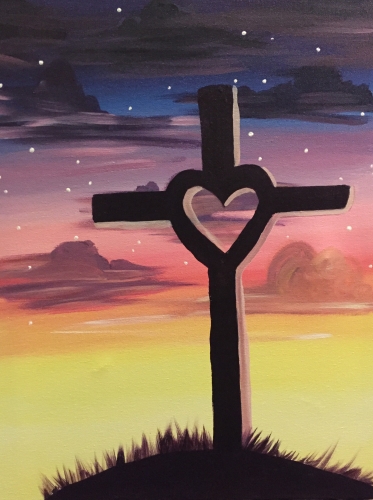 A Love Crossed Starry Night paint nite project by Yaymaker