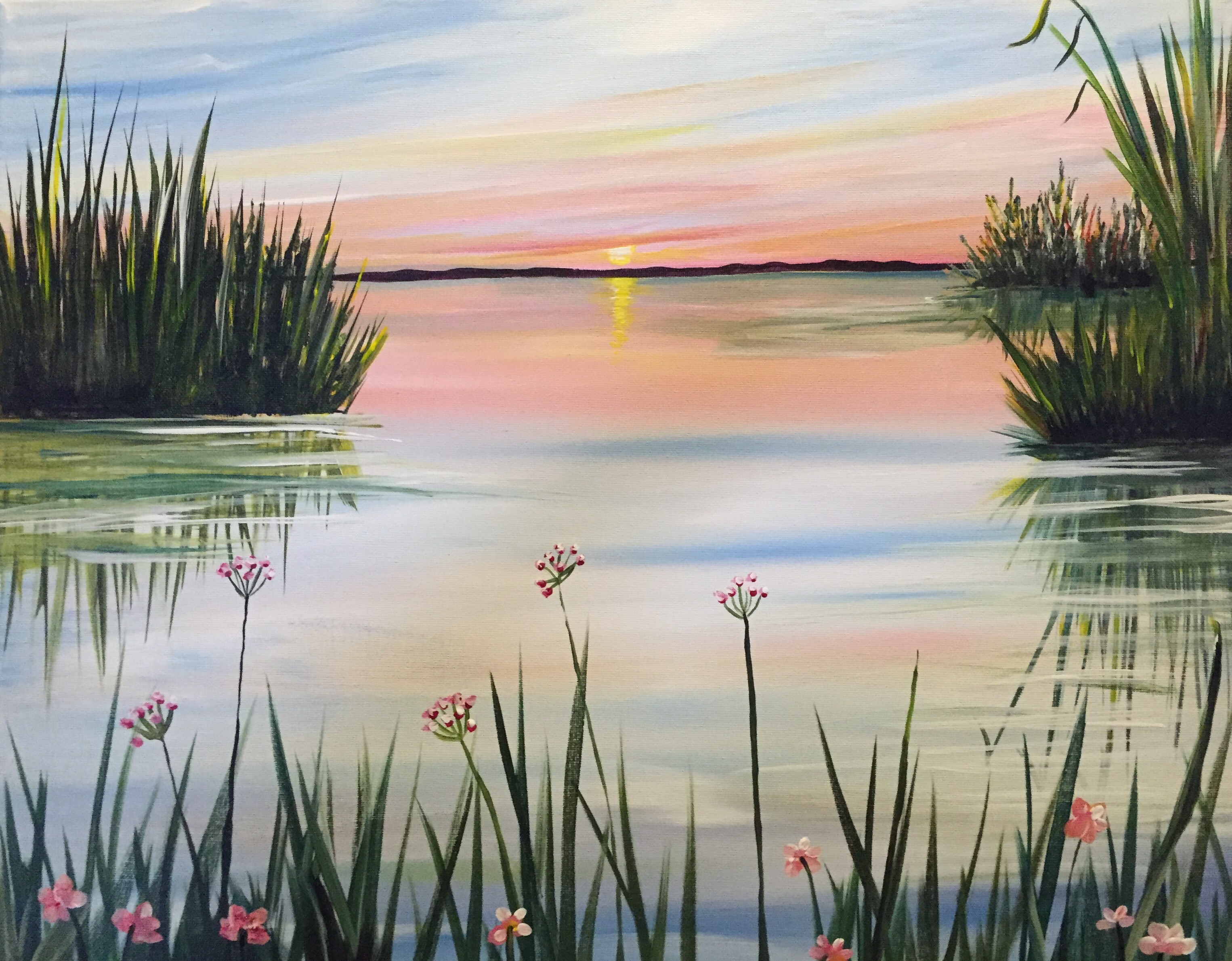 A Delta Sunrise paint nite project by Yaymaker