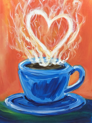 A Coffee Lover paint nite project by Yaymaker