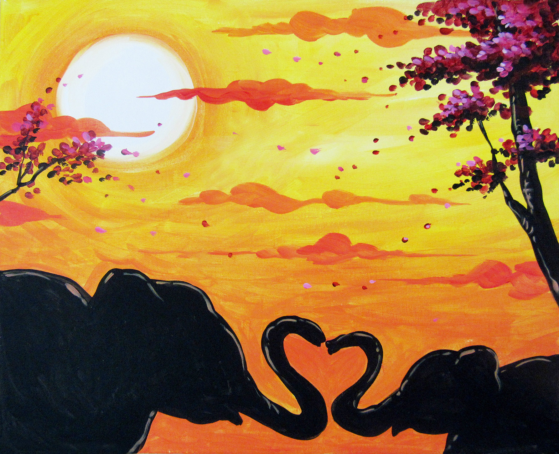 A Nothing Like a Mothers Love paint nite project by Yaymaker