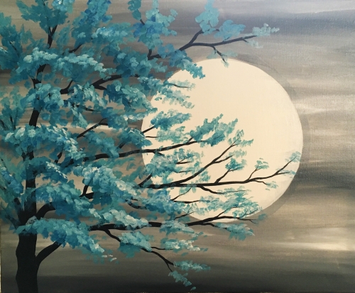 Paint Nite: Teal Tree in Moonlight with Art Collective with Tila ...