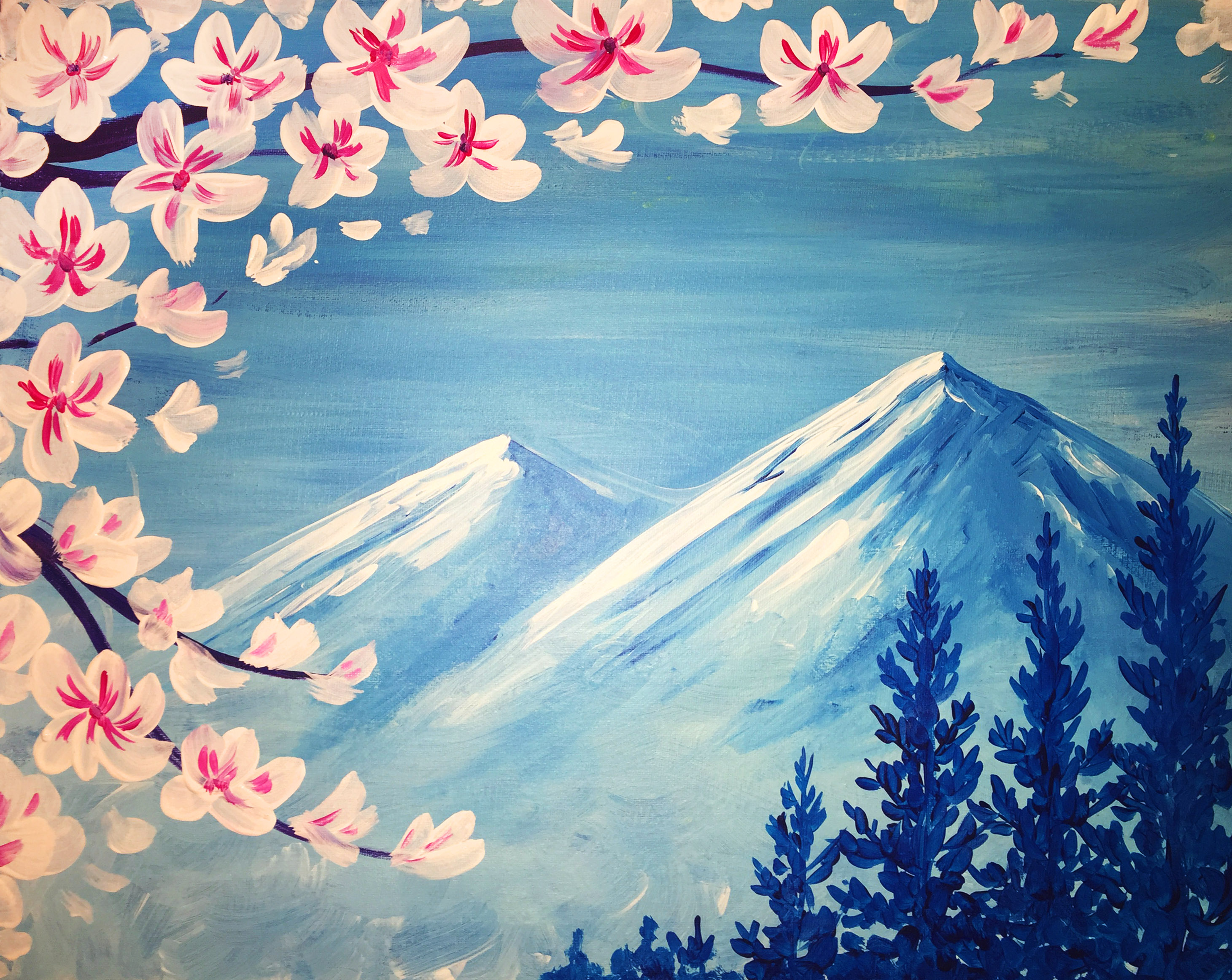 A Spring Peaks paint nite project by Yaymaker