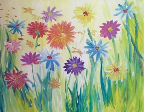 A Dizzy Daisies paint nite project by Yaymaker