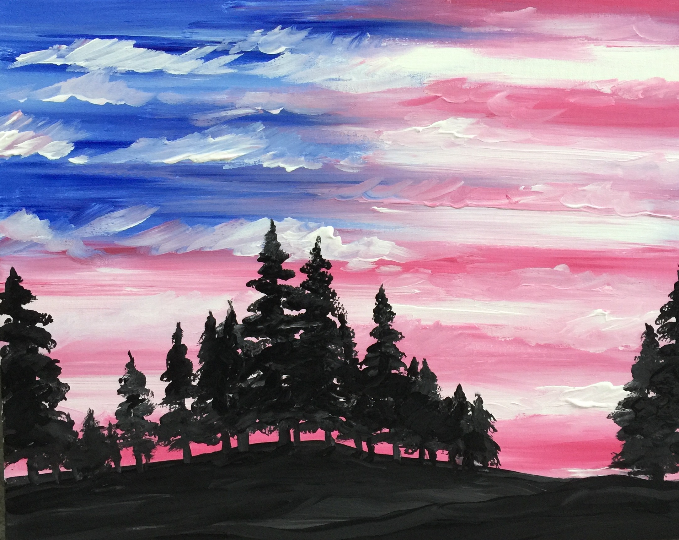 A America the Beautiful paint nite project by Yaymaker