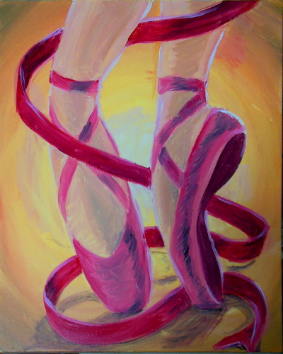 A Ribbon Dancer paint nite project by Yaymaker