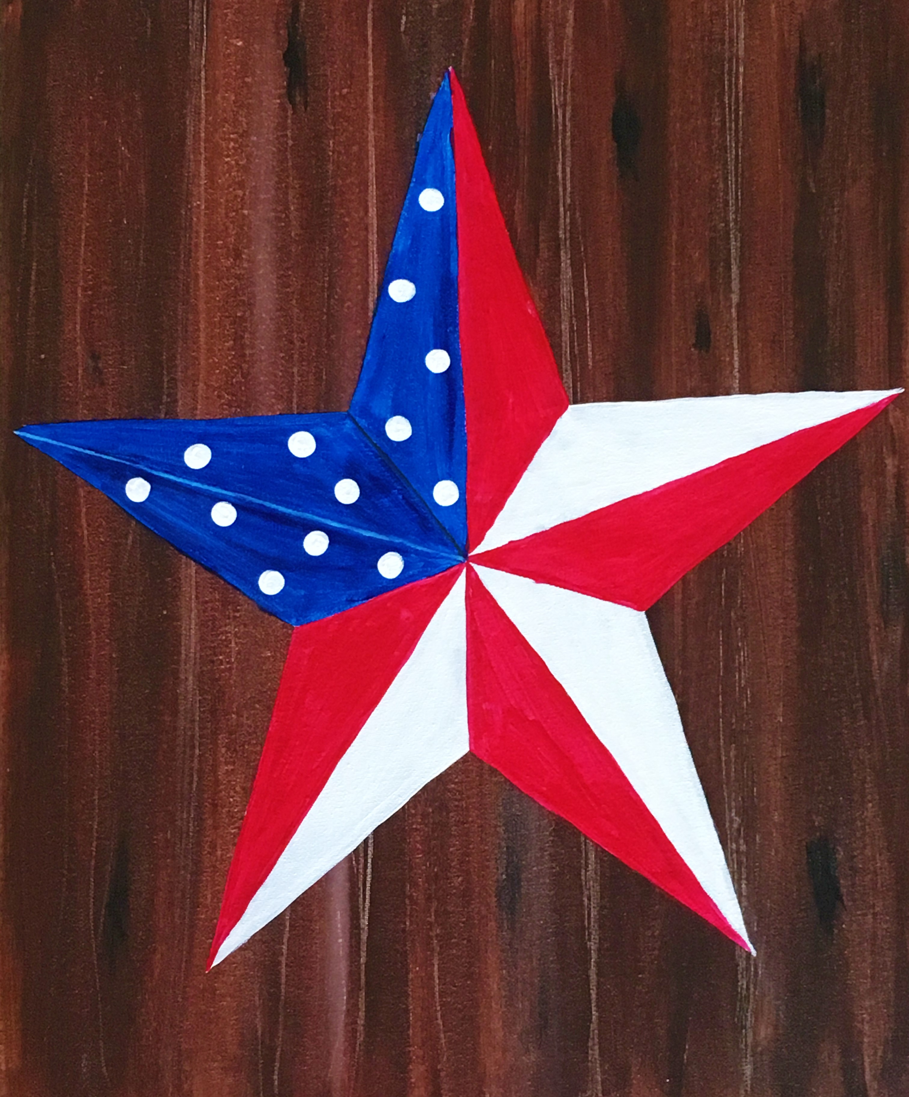 A Patriotic Barn Star paint nite project by Yaymaker