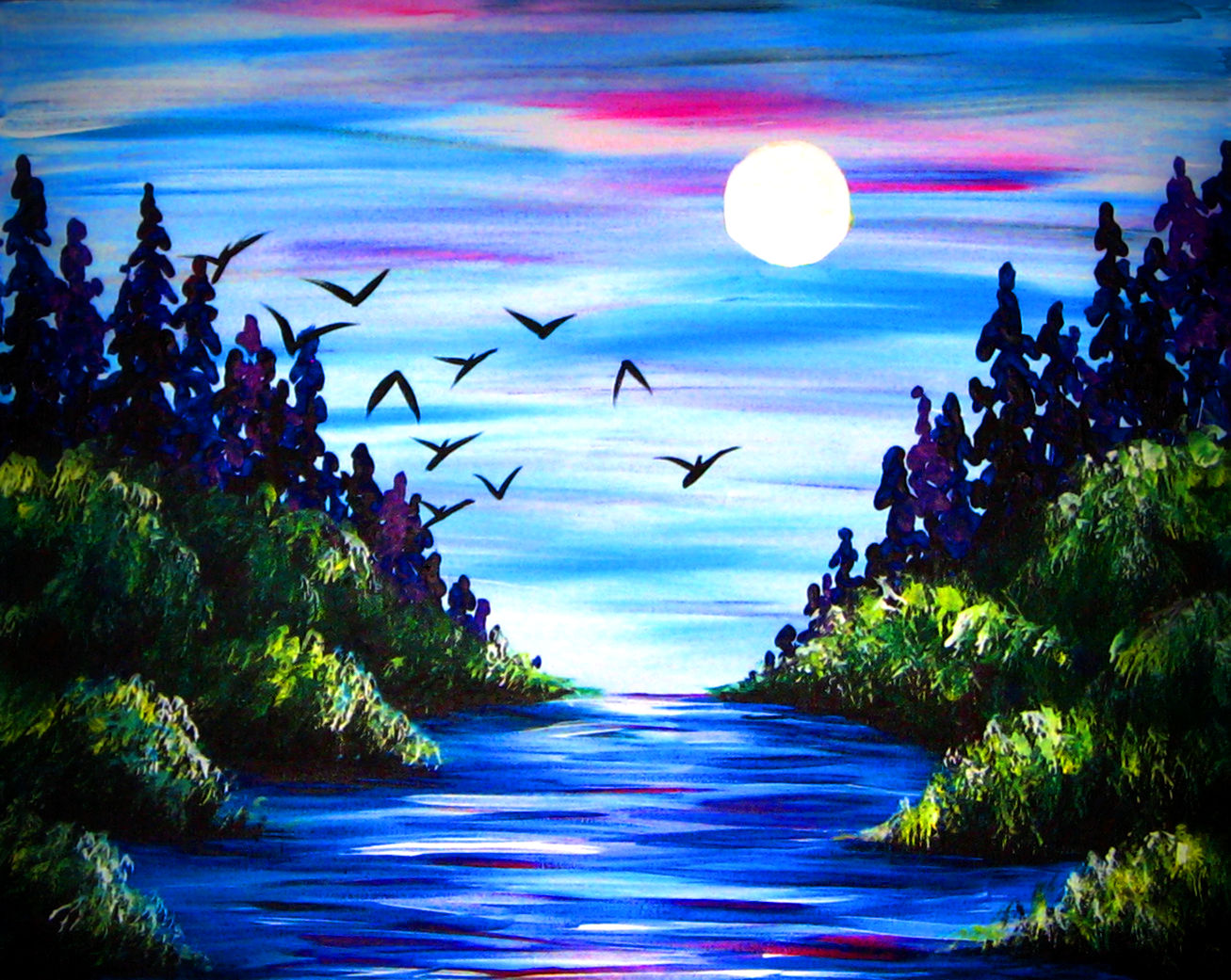 A Perfect Day for a Dip paint nite project by Yaymaker