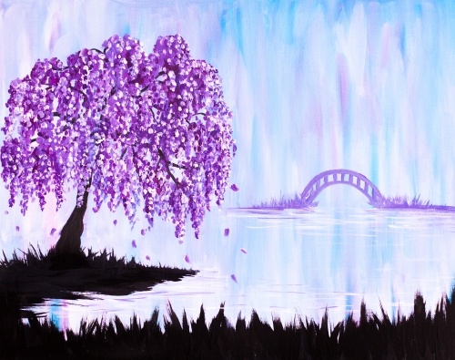 A Mystic Wisteria and Pond paint nite project by Yaymaker