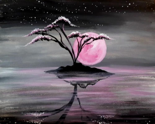 A Moonlight Tree of Life paint nite project by Yaymaker