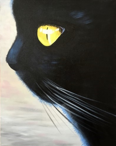 A Cat Noir paint nite project by Yaymaker