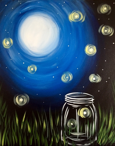 A Catching Fireflies paint nite project by Yaymaker