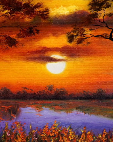 A Sunset Daydream paint nite project by Yaymaker