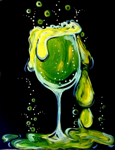 A Halloween Happy Hour paint nite project by Yaymaker