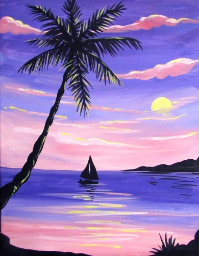 A Sailing Before Sunrise paint nite project by Yaymaker