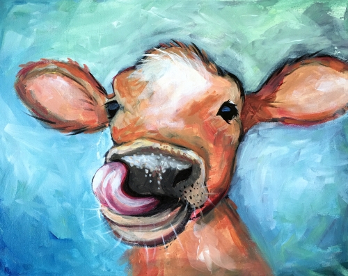 A Shes Got Moooves paint nite project by Yaymaker