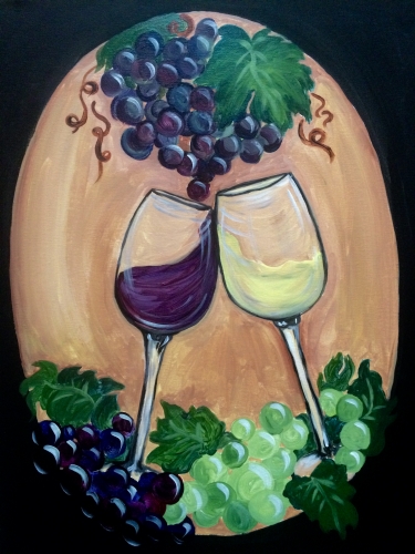 A I Wanna Wine You Up paint nite project by Yaymaker