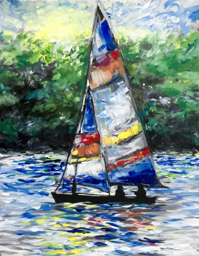 A Sailing Splendor paint nite project by Yaymaker