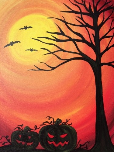 A Halloween Delight paint nite project by Yaymaker