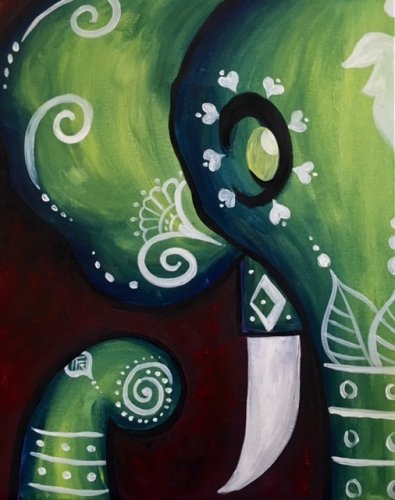 A Emerald the Elephant paint nite project by Yaymaker