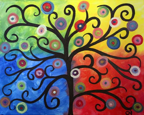 A Circle Tree paint nite project by Yaymaker
