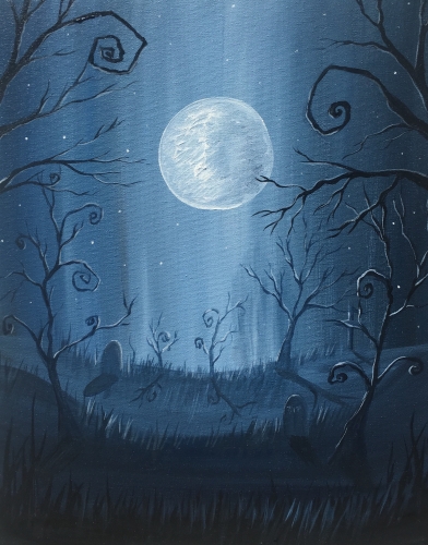 A Spooky Night paint nite project by Yaymaker