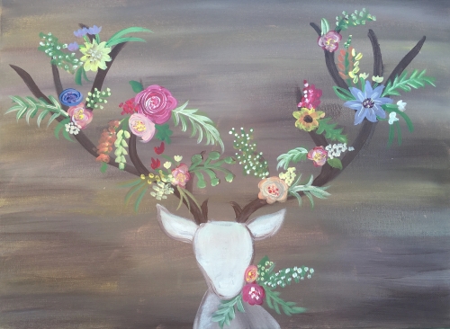 A Flowers For My Deer paint nite project by Yaymaker