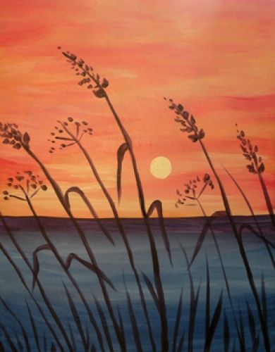 A Tall Grass By The Sea paint nite project by Yaymaker