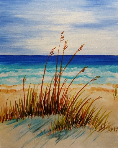 A Peaceful Beach Afternoon paint nite project by Yaymaker