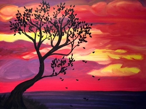 A Amaranth Autumn Sunset paint nite project by Yaymaker