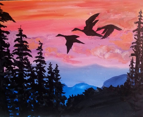 A A Canadian Journey paint nite project by Yaymaker