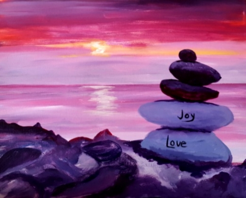A Love on the Rocks paint nite project by Yaymaker