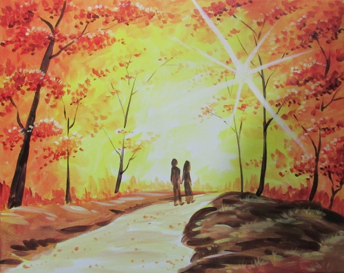 A Fall Back In Love paint nite project by Yaymaker