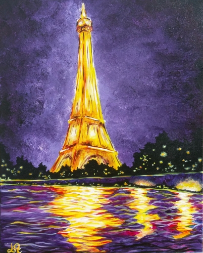 A Glowing Paris II paint nite project by Yaymaker